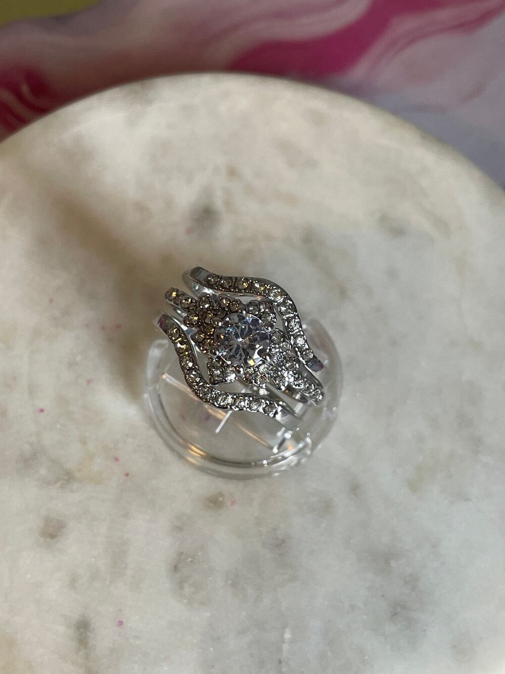 New fashion ring gold tone cz - 8